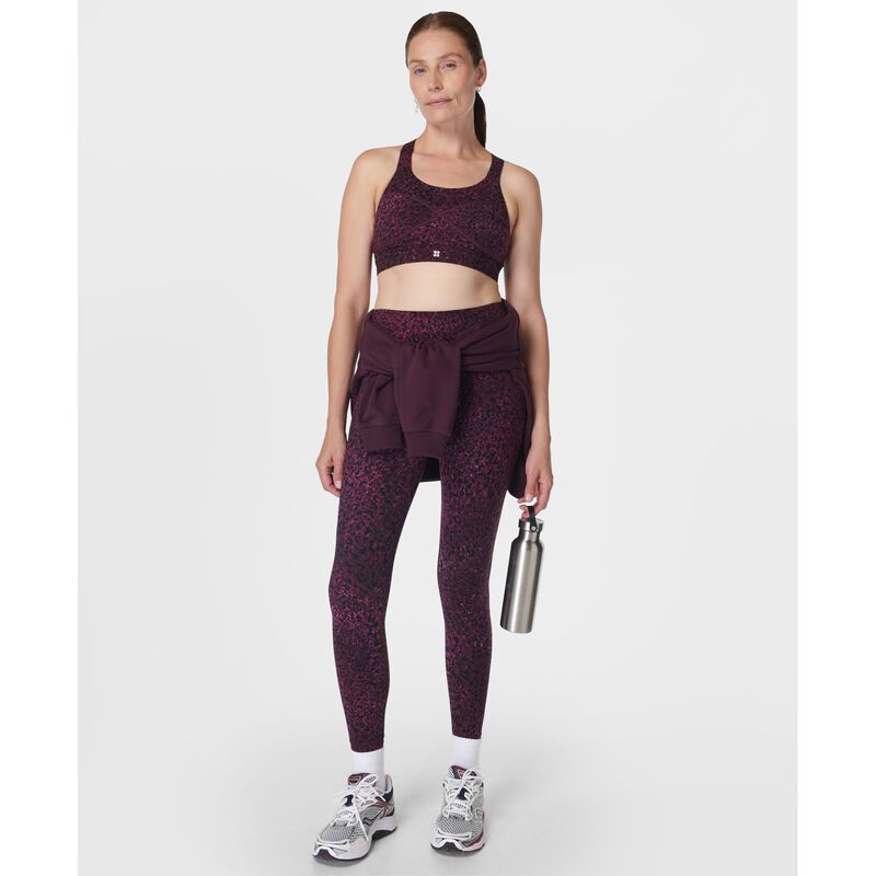 Sweaty Betty Power Medium Support Sports Bra Purple Dragonfly Print image number 3